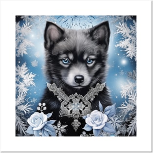 Arctic Pomsky Posters and Art